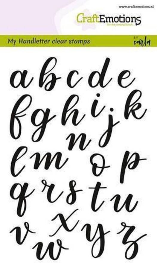 CraftEmotions Clearstamps A6 handlettering alfabet kleine letters (dicht)