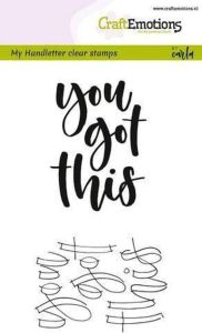 CraftEmotions stempel A6 handletter you got this Engels
