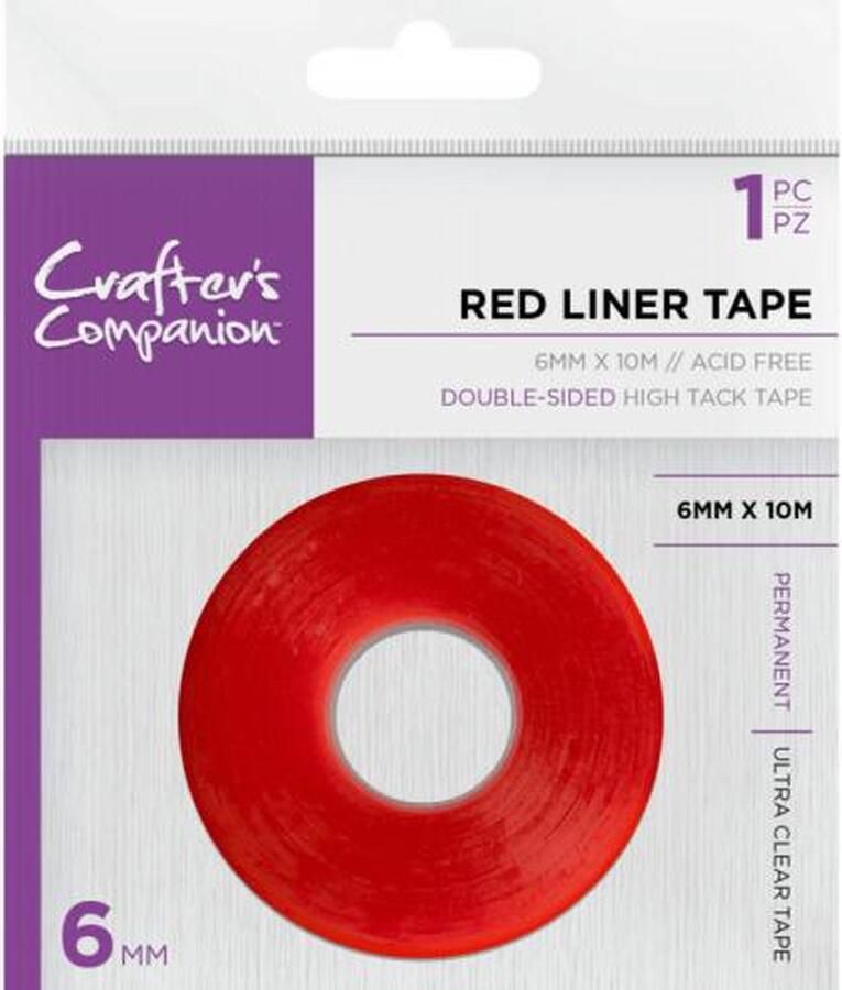 Crafter's Companion Red Liner Dubbelzijdige Tape (6mm)