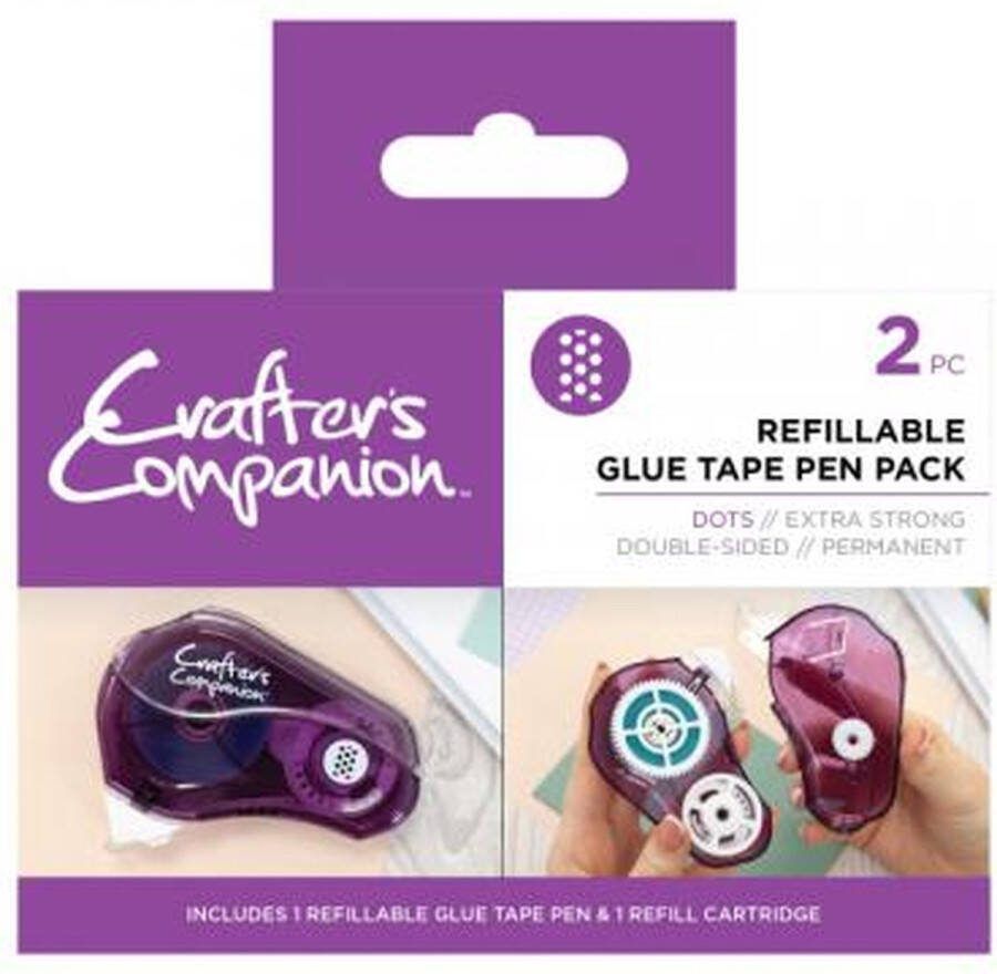 Crafter's Companion Glue Tape Pen & Refill Dots 2st