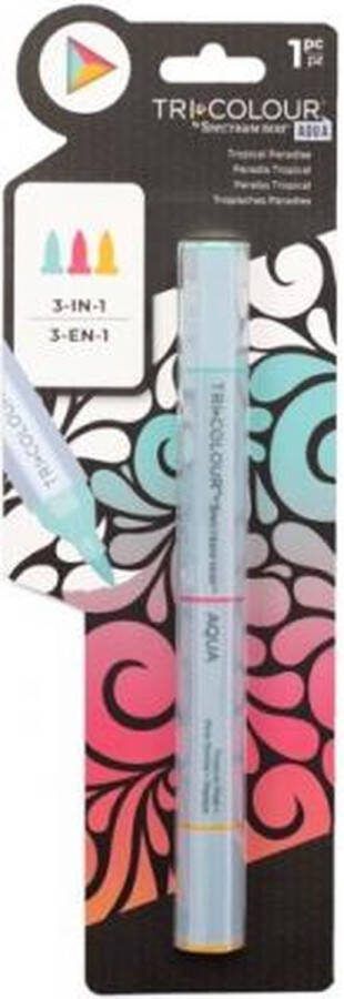 Crafter's Companion SN Colour Concept Tropical Paradise TriColour Aqua Pen -Colour Concept Tropical Paradise