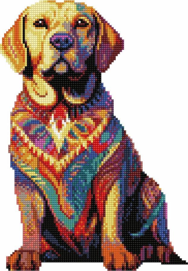 Crafthub Labrador hond diamond painting set 40cm x 40cm