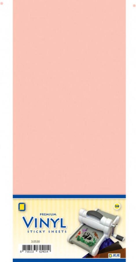 Crafts & Co Crafts&Co Vinyl Stickervellen Premium Sticky Sheets Zalmroze