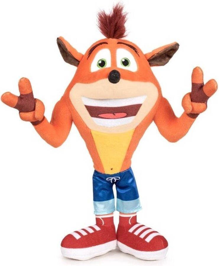 Crash Bandicoot Happy Pluche Knuffel 20 cm {Speelgoed knuffeldier knuffelpop voor kinderen jongens meisjes Crash Bandicoot Plush Toy}