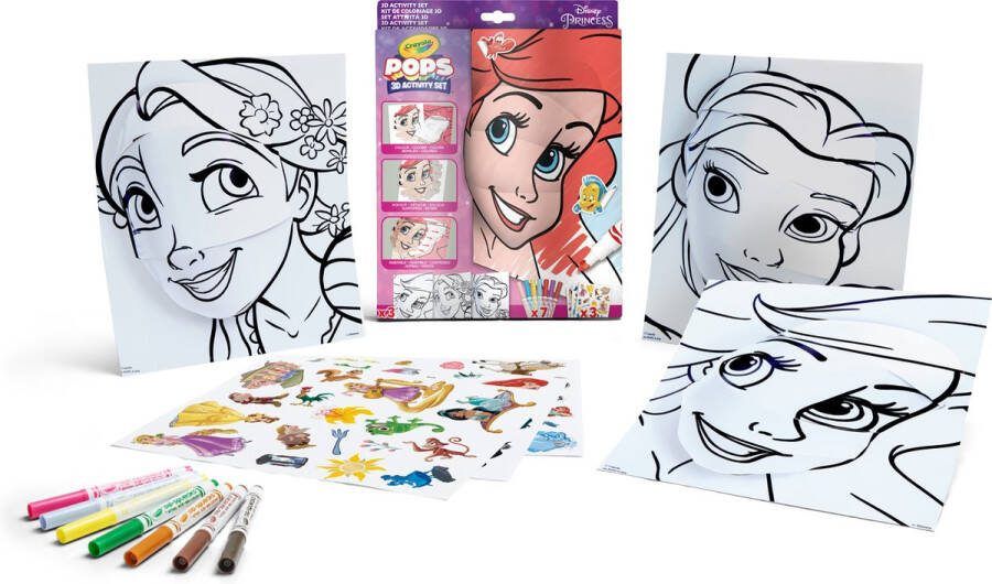 Crayol a POPS Hobbypakket 3D-Activiteiten Voor Kinderen Disney Princess-Thema