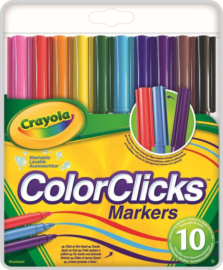 Crayola ColorClicks viltstiften 10 stuks