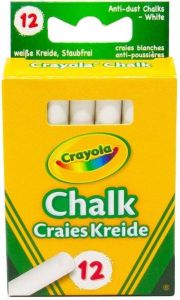 Crayola 12 Stuks wit bordkrijt Anti-stof formule