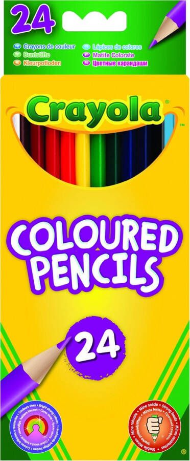 Crayola 24 Kleurpotloden Sterke potloodstiften Heldere kleuren