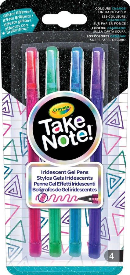 Crayola 4st. Take Note Glitter Gelpennen