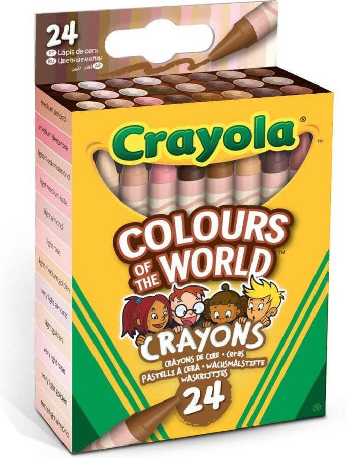 Crayola Colors Of The World Waskrijtjes 24 Kleuren Voor Kinderen
