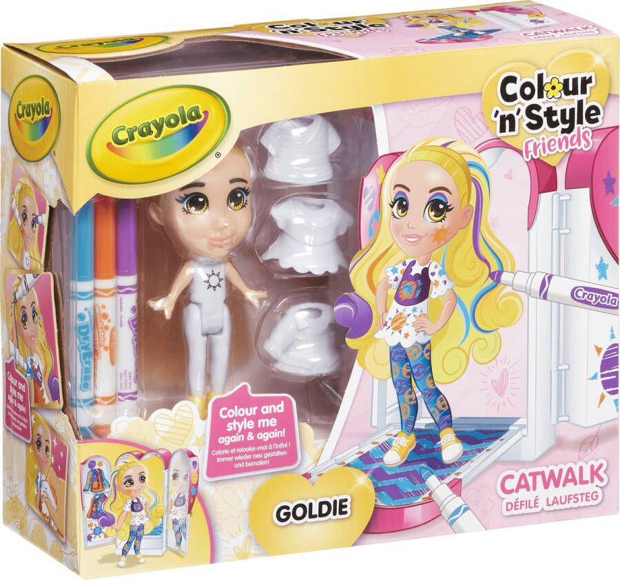 Crayola Colour & Style Friends Catwalk Versier je pop en kleed aan met de kledingkast!