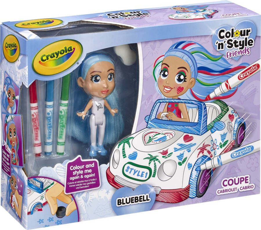 Crayola Colour & Style Friends Coupe Kleur en versier de auto en pop