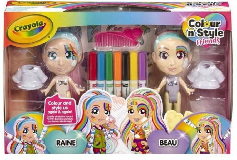 Crayola Colour & Style Rainbow Twins 2 deluxe poppen Versier en kleed aan!