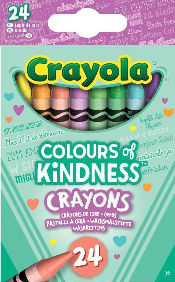 Crayola Colour of Kindness Krijt 24 Waskrijtjes Kleuren voor al je Emoties