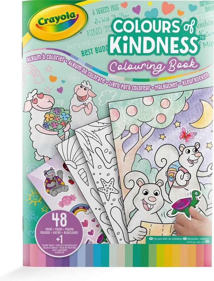 Crayola Colours of Kindness Kleurboek met 48 Pagina's en 1 Stickervel