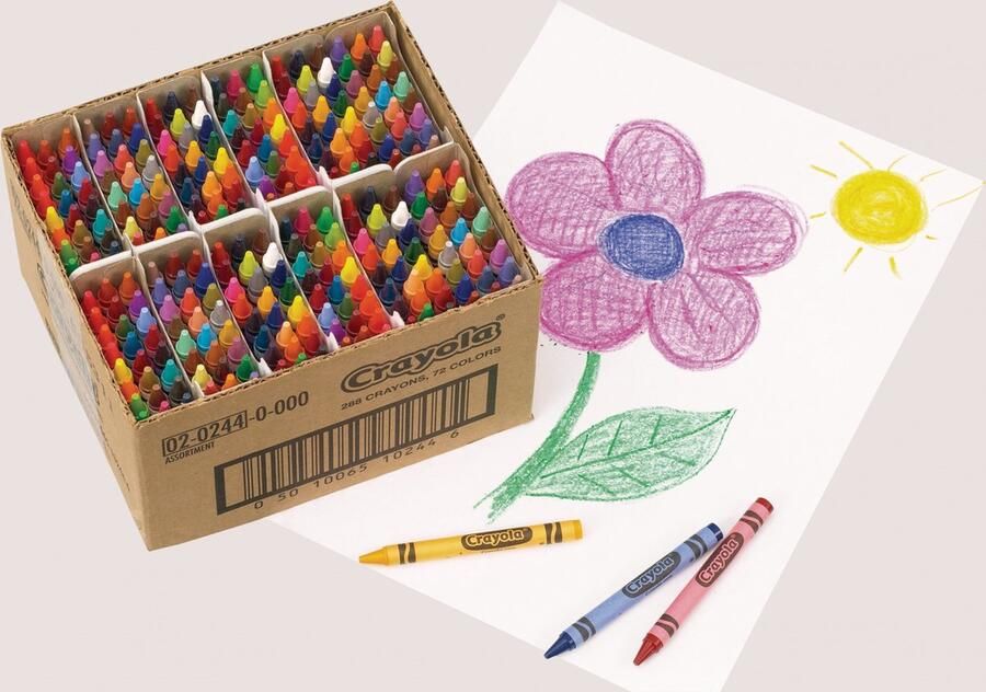 Crayola Krijt Waskrijt 288 Stuks -Klassenpakket