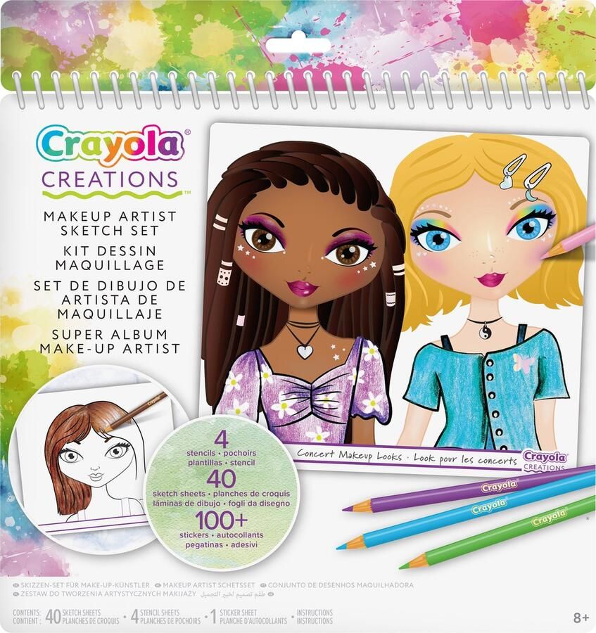 Crayola Super Make-Up Hobbypakket Creations Super Make-Up Artist Schetsboek Voor Kinderen