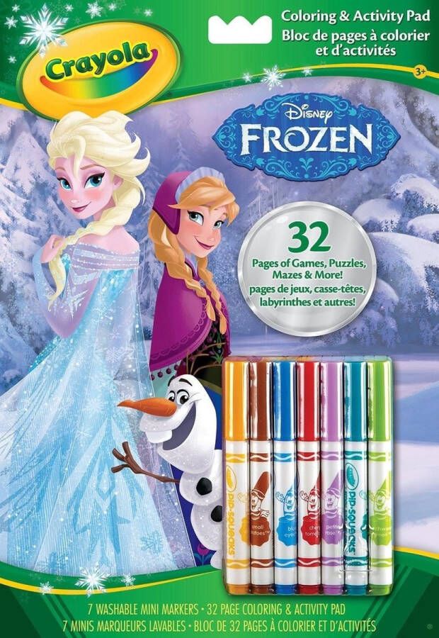Crayola Disney Frozen Color & Activity Book 32 kleur- en activiteitplaten incl. 7 stiften