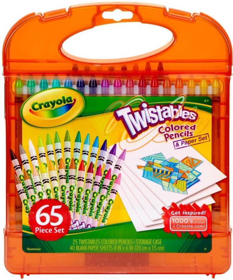 Crayola Draaibare kleurpotloden en Papierset voor kinderen 65delig