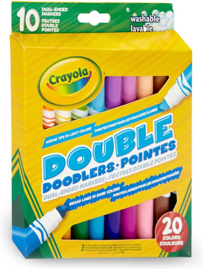 Crayola Dubbelzijdige Viltstiften 10st. dikke en dunne punt