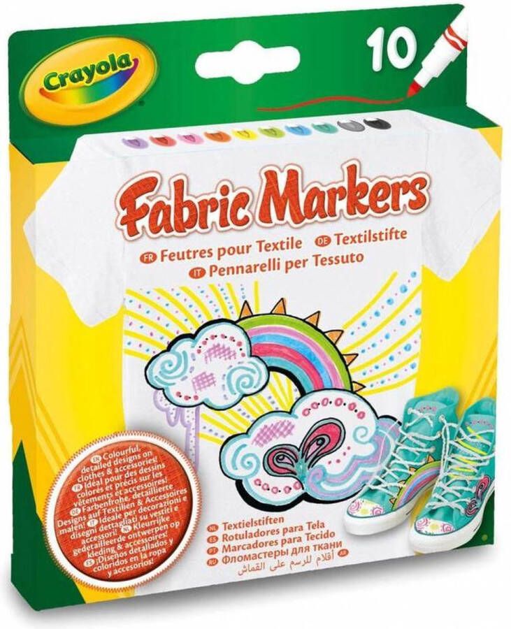 Crayola Fabric Markers 10 Textielstiften