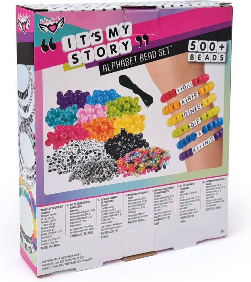 Crayola Fashion Angels Set Alphabet Bead – It s my story Creëer je eigen Armbanden