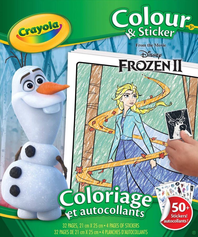 Crayola Frozen 2- Kleur-sticker Boek Creatieve Activiteit voor Kinderen