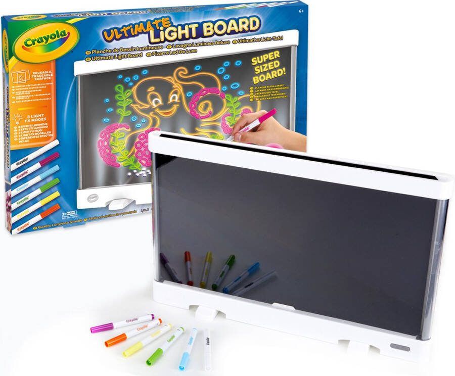 Crayola Hobbypakket Lichtgevend Tekenbord Voor Kinderen 6 Stiften