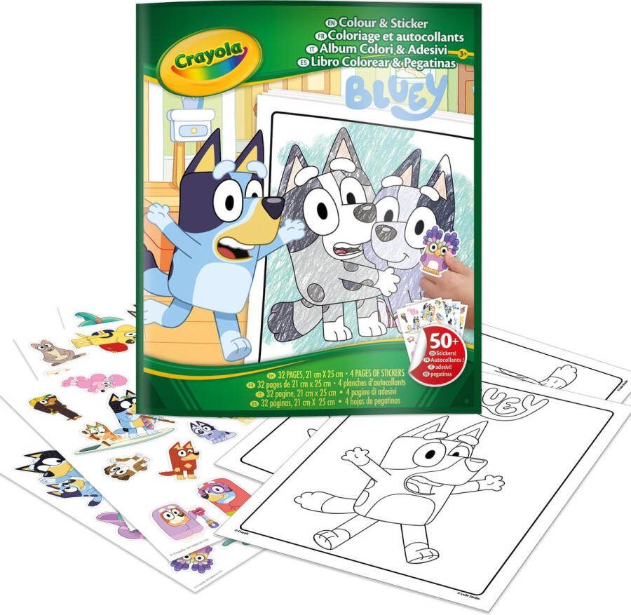 Crayola Kleurboek Bluey Kleurboek Met Stickers 32 Pagina's En 4 Stickervellen
