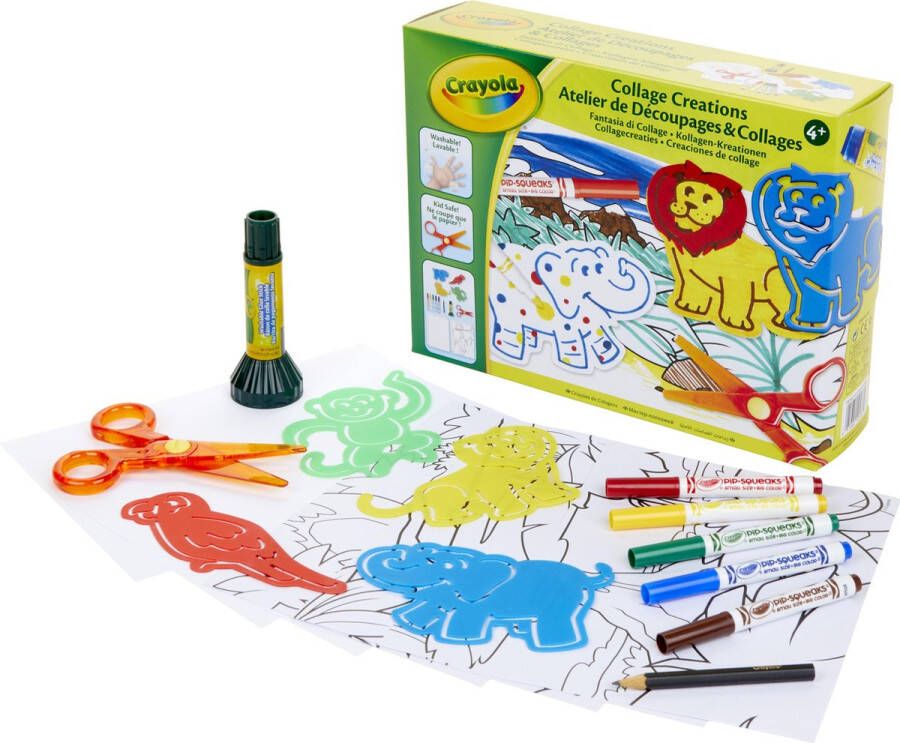 Crayola knutselset sjablonen dieren 32-delig