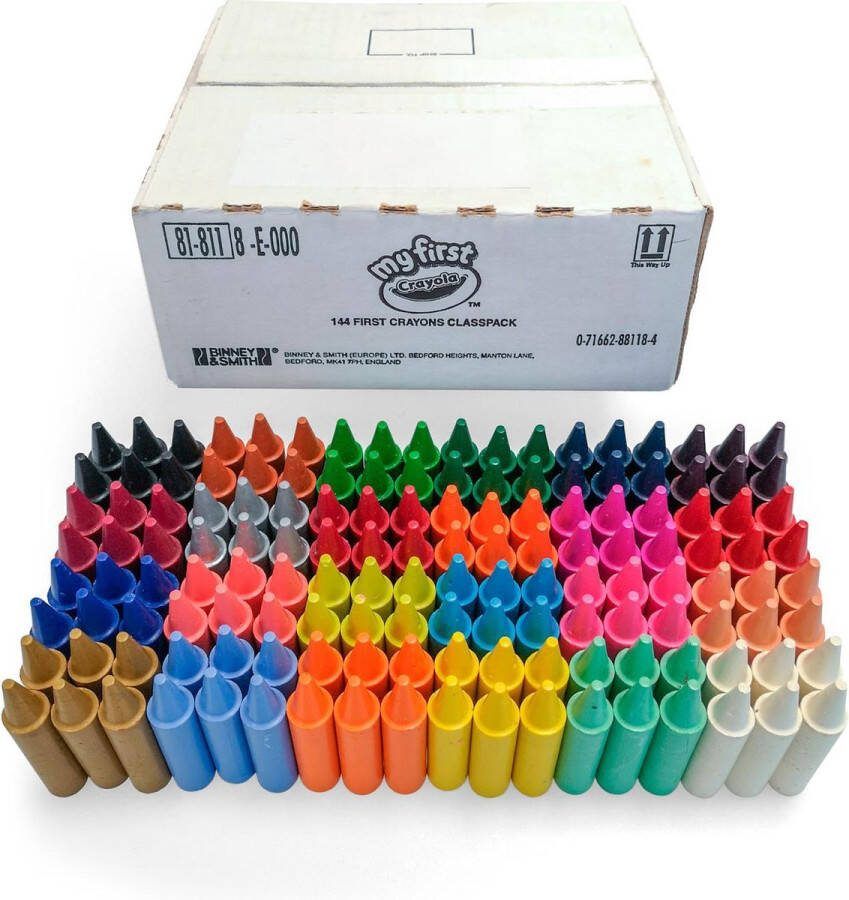 Crayola Krijt 144 Jumbo Waskrijtjes Schoolverpakking