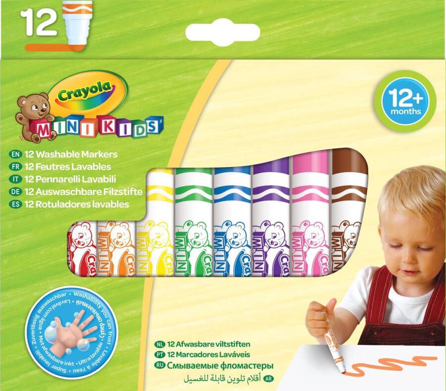 Crayola Mini Kids 12 Viltstiften met bolle punt