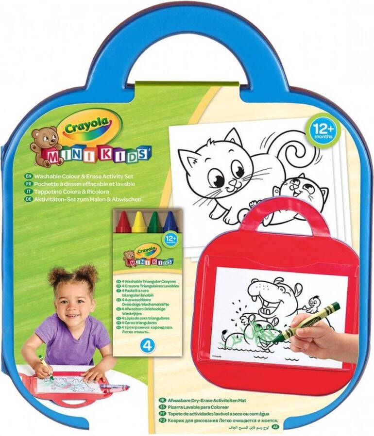 Crayola Mini Kids Hobbypakket Afwasbare Dry-Erase Activiteiten Mat Kunst & Knutselset Voor Kinderen