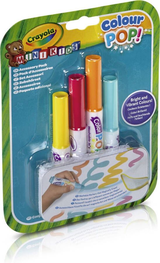 Crayola Mini Kids Hobbypakket Colorpop Stiften Voor Kinderen Afwasbare Kleurmat Navulling