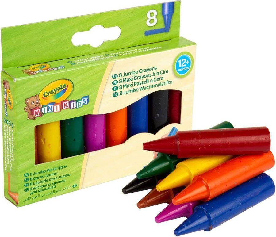 Crayola Mini Kids Krijt Jumbo Waskrijt Voor Kinderen 8 Stuks