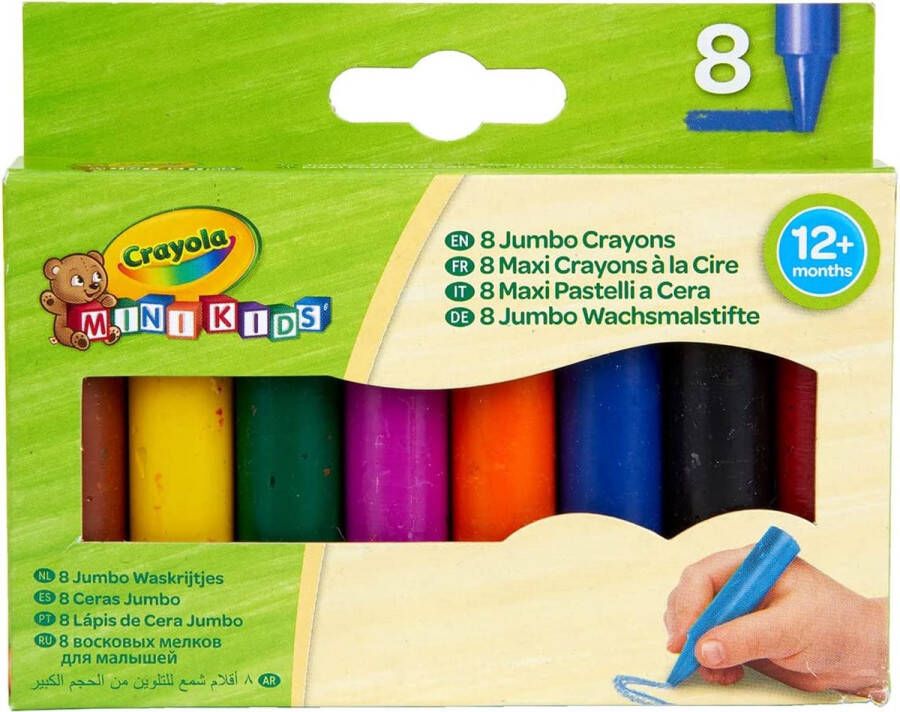 Crayola Mini Kids Krijt Jumbo Waskrijt Voor Kinderen 8 Stuks