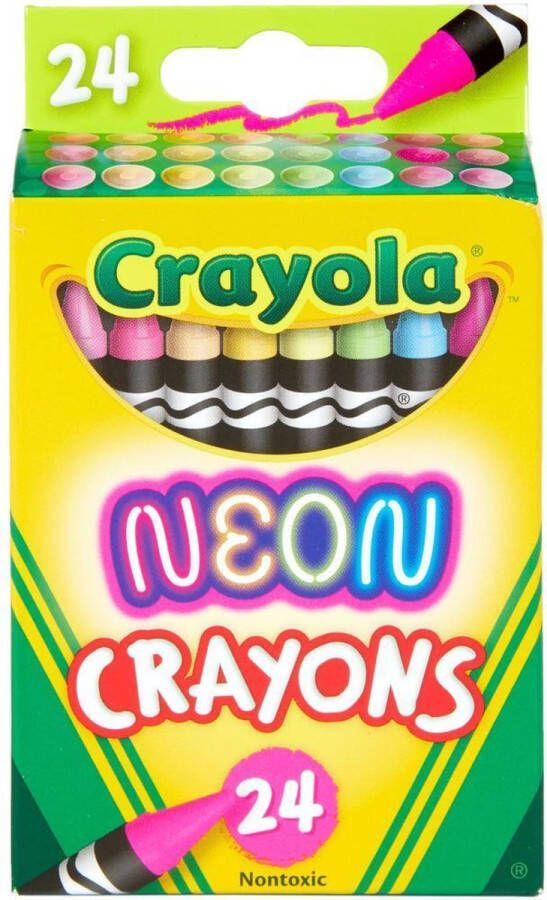 Crayola Neon waskrijtjes 24stuks