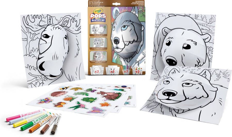 Crayola POPS Hobbypakket 3D-Activiteiten Voor Kinderen Wildernis Thema