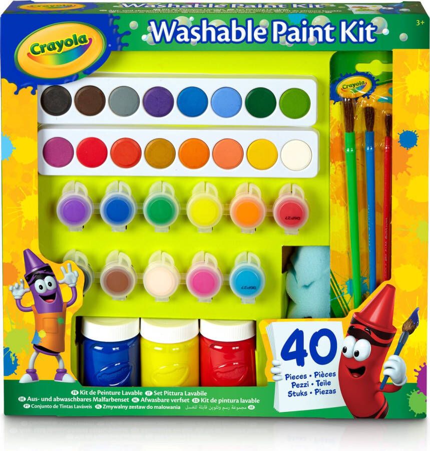 Crayola Set Wasbare Verf 40 stuks Creatieve Activiteit voor Kinderen voor School en Vrije Tijd