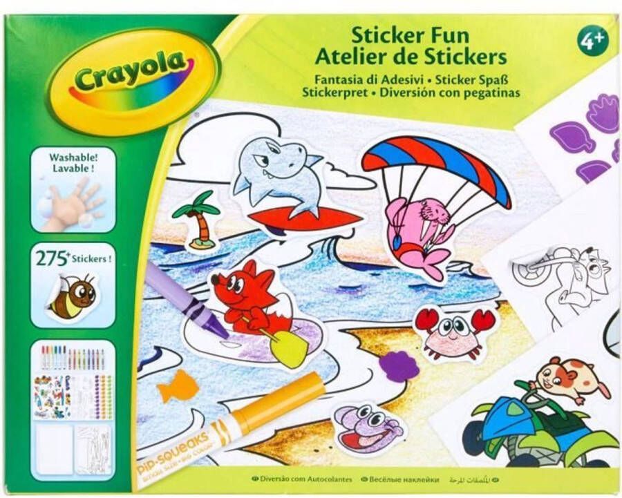 Crayola Sticker Fun Stickerpret incl. stiften waskrijt en 275+ stickers