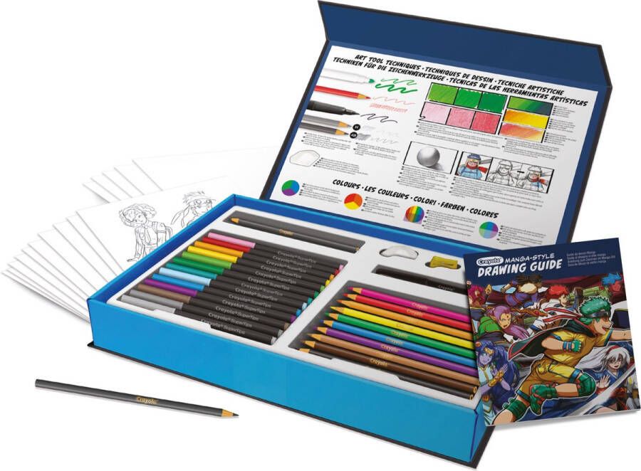 Crayola Tekenset Leer je eigen Manga tekenen met 45 onderdelen Creatieve Activiteit en Cadeau voor Kinderen vanaf 8 jaar