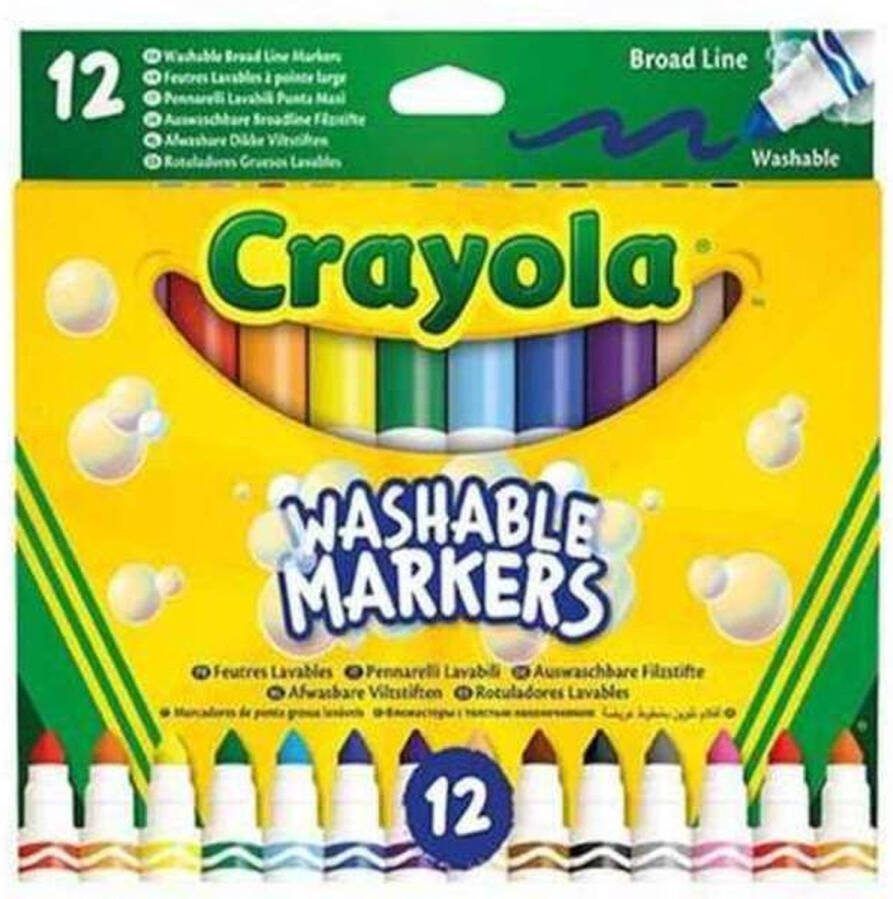 Crayola Ultra-Clean Viltstiften 12 Afwasbare Viltstiften Voor Kinderen