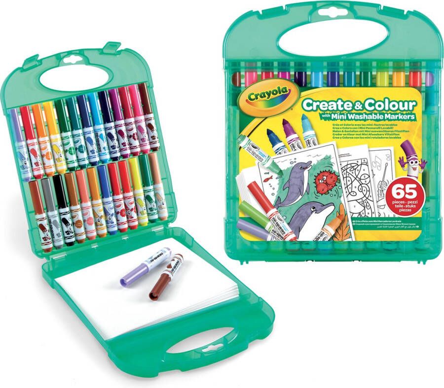 Crayola Viltstiften Kleurkoffer Set Wasbare Viltstiften voor Kinderen