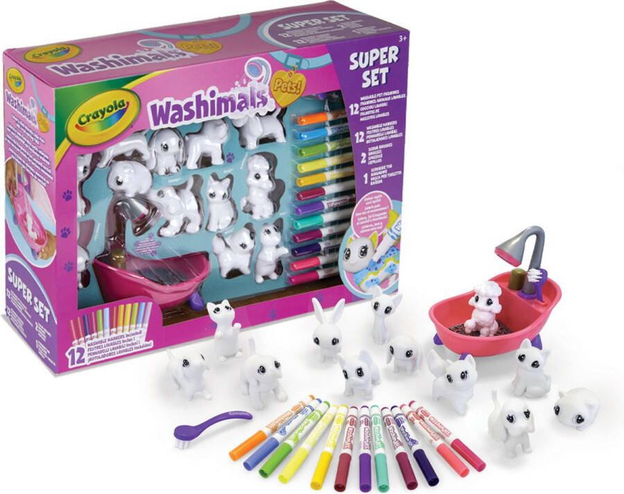 Crayola Washimals Deluxe Play Set Spel en Cadeau voor Kinderen