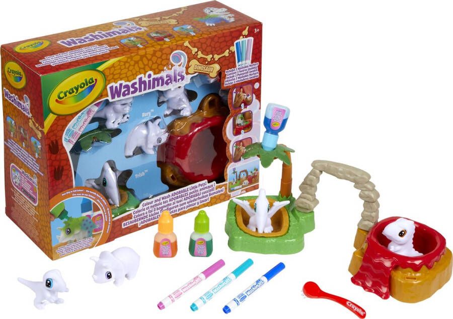 Van der Meulen Crayola Washimals Dinosaurussen Spel en Cadeau voor Kinderen