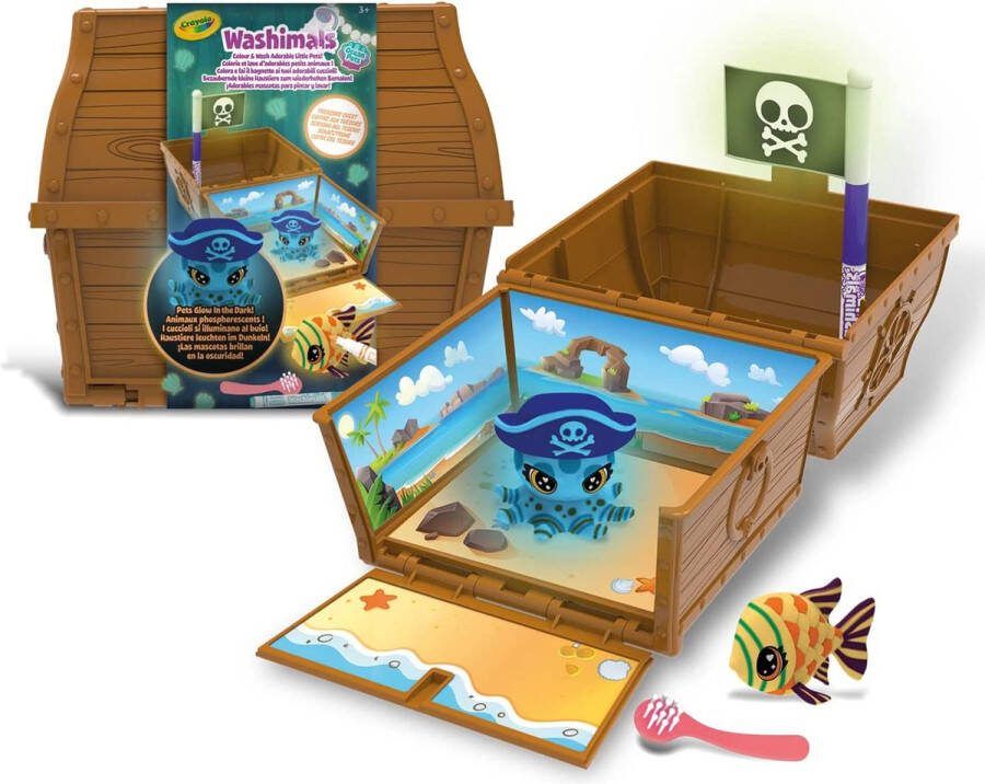 Crayola Washimals Hobbypakket Ocean Glow Pets Schatkist Set Voor Kinderen