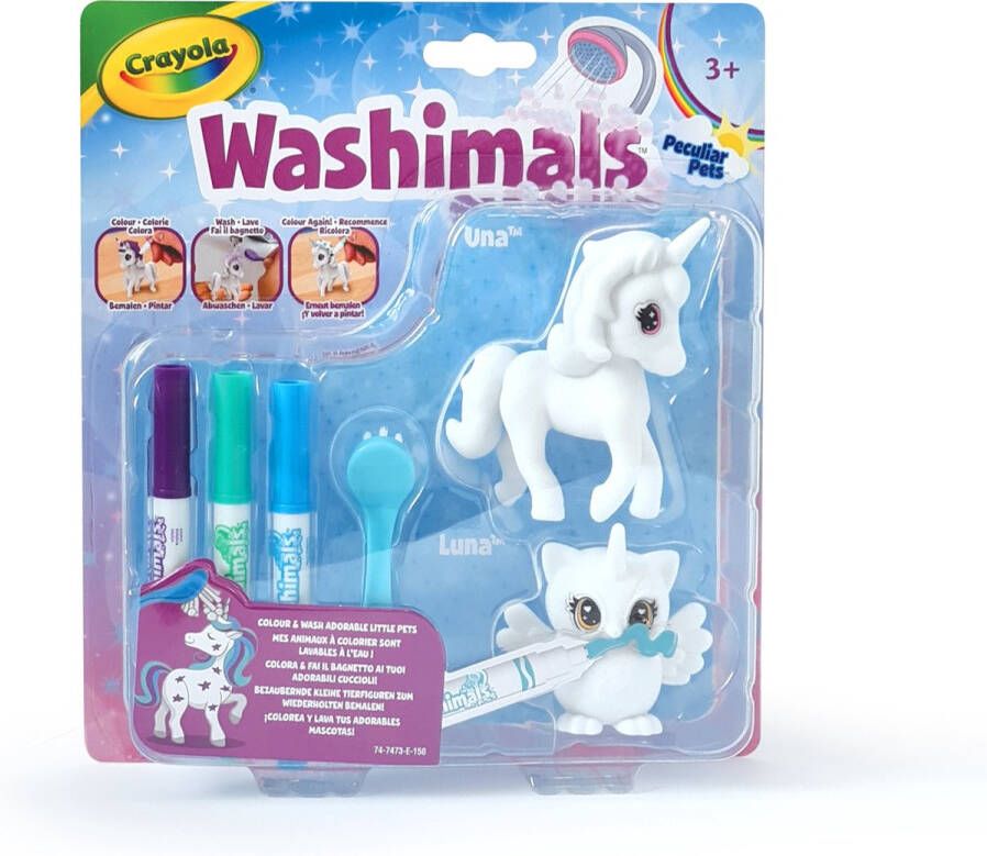 Crayola Washimals Peculiar Pets Navulset Eenhoorn en Uil