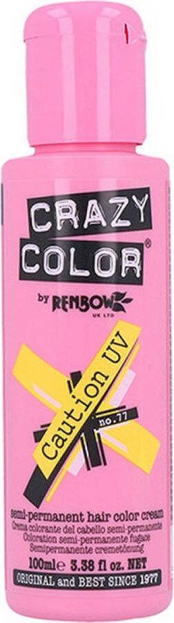 Crazy Color Caution UV Semi permanente haarverf Geel