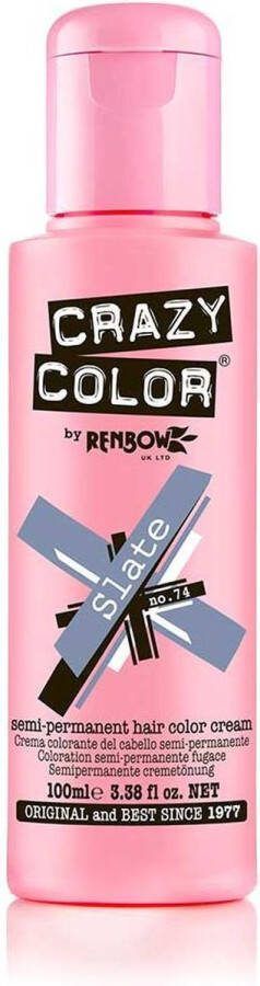 Crazy Color Slate Metallic Semi permanente haarverf Blauw