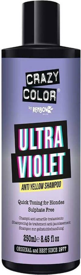 PROFESSIONAL BEAUTY SYSTEMS Crazy Color Zilver shampoo Ultra violet Ultra blonde 250 ml Paars
